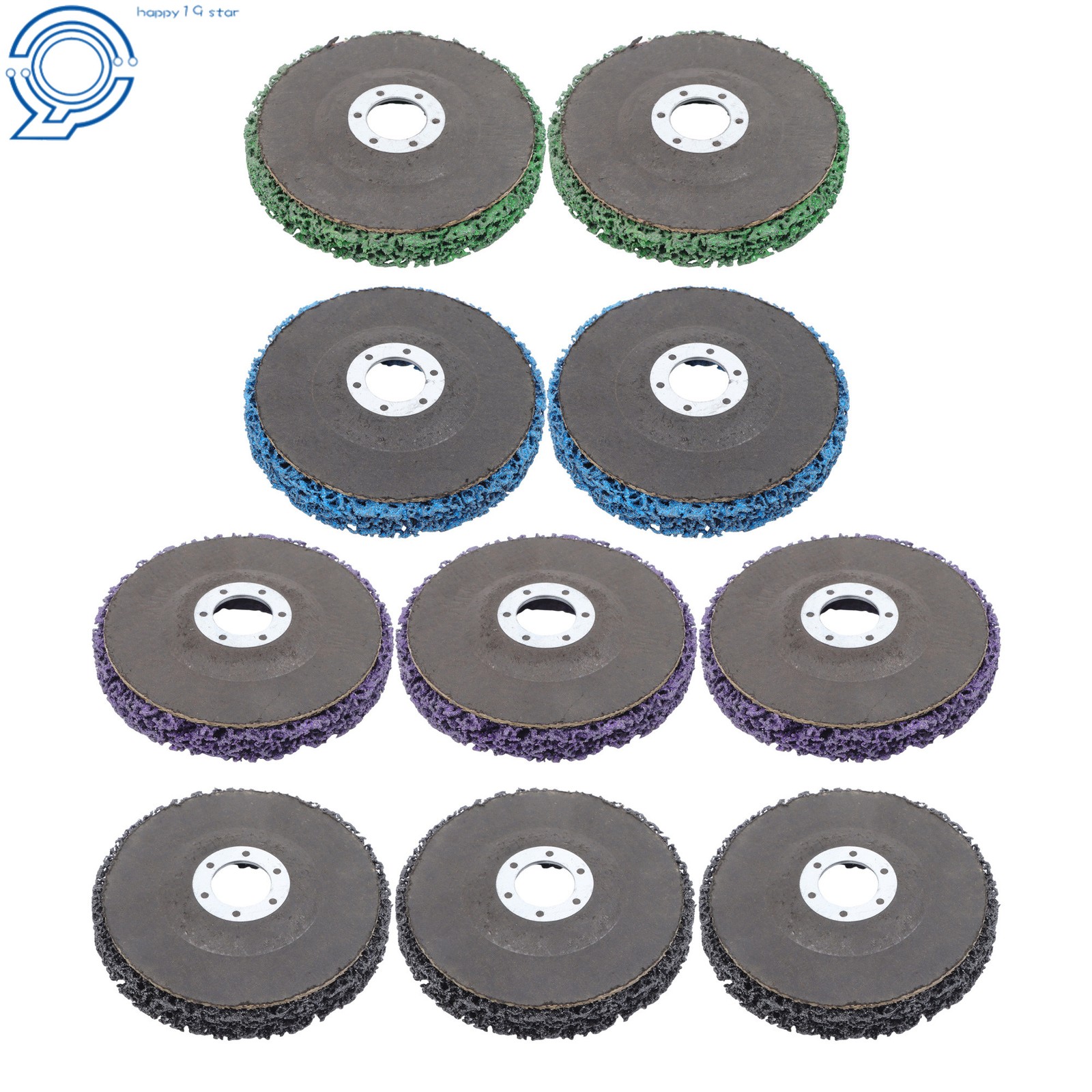 Paint Stripping Discs Set 4-1/2" x 7/8" 10Pack - 4 Colors Angle Grinder Discs