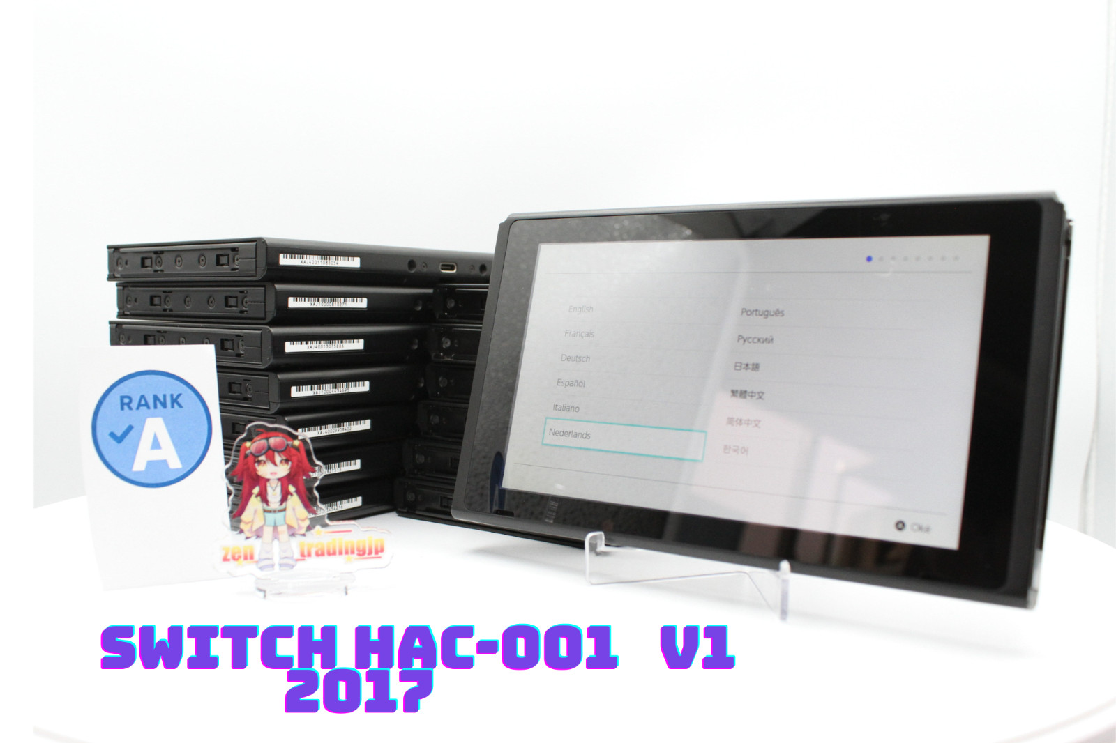 Nintendo Switch Unpatched V1 Hac-001 2017 Console Region Free Rank A From US