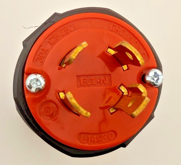 NEW Eaton Arrow Hart AHCL1430P L14-30P Orange Locking Plug 125/250V 30A 3p4w
