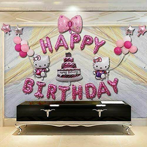 Hello Kitty Birthday Party Decorations Balloon Banner Cake Toppers Set US Seller