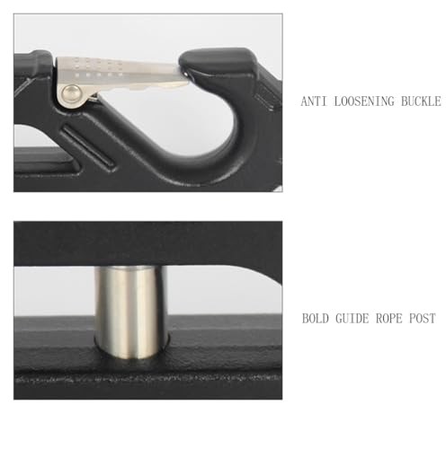 40CR Steel Hawse Fairlead with Magnetic Mount & Tow Hook - 20,000LBS Black