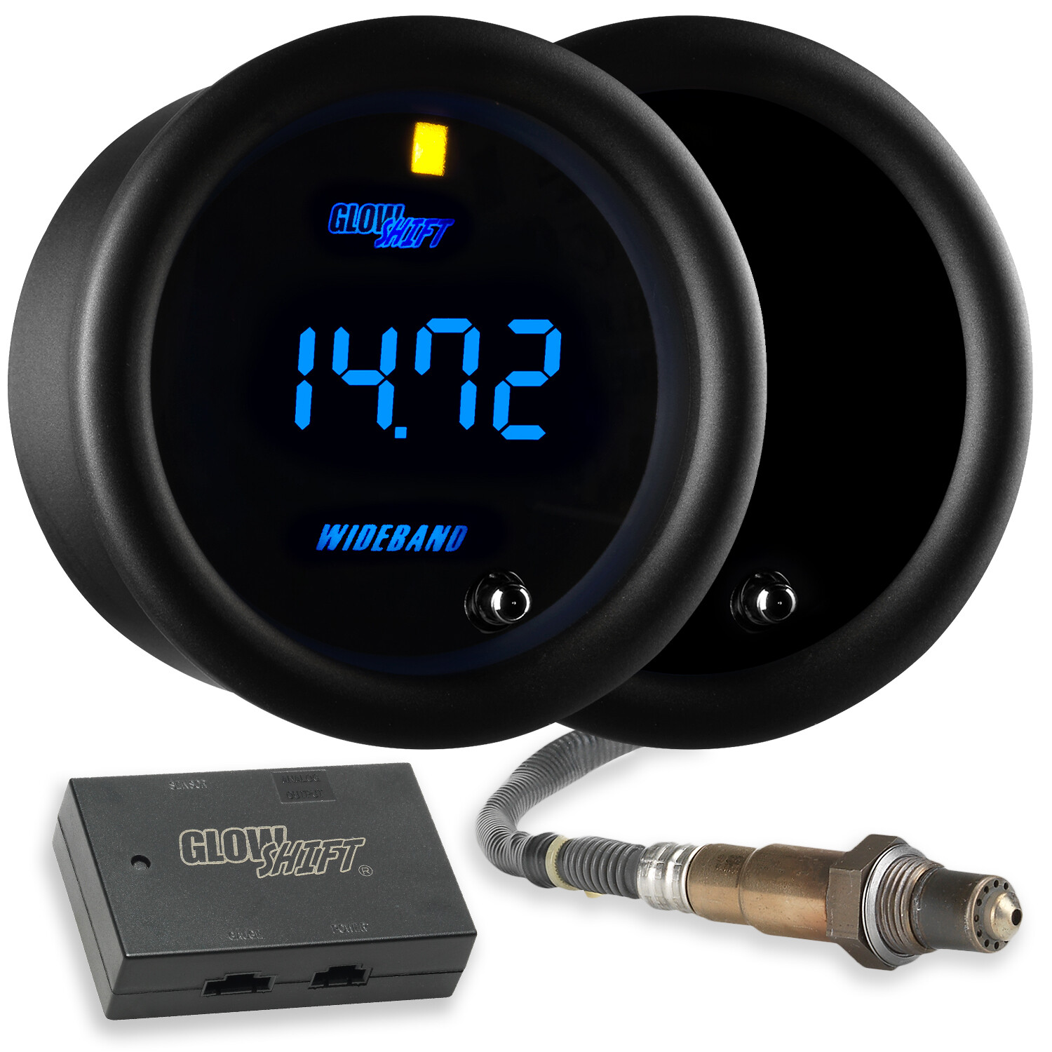 52mm GLOWSHIFT TINTED WIDEBAND AIR FUEL RATIO GAUGE KIT w BOSCH 4.9LSU