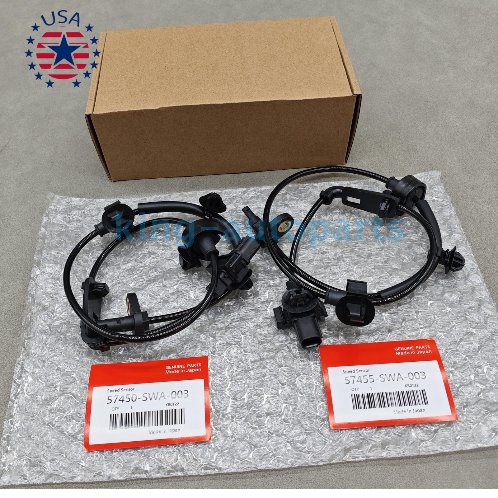 New 2PCS Front Left & Right ABS Wheel Speed Sensor New For Honda CR-V 2007-11 US