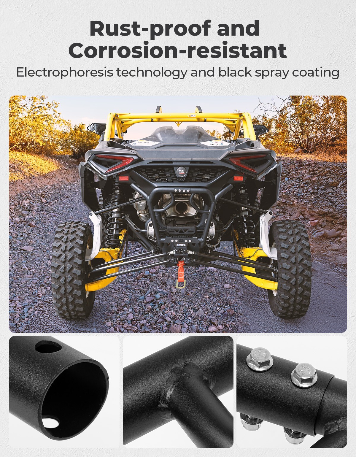 KEMIMOTO For Can-Am Maverick R 2024-2025 #715007172 Rear Bumper Runner Guard