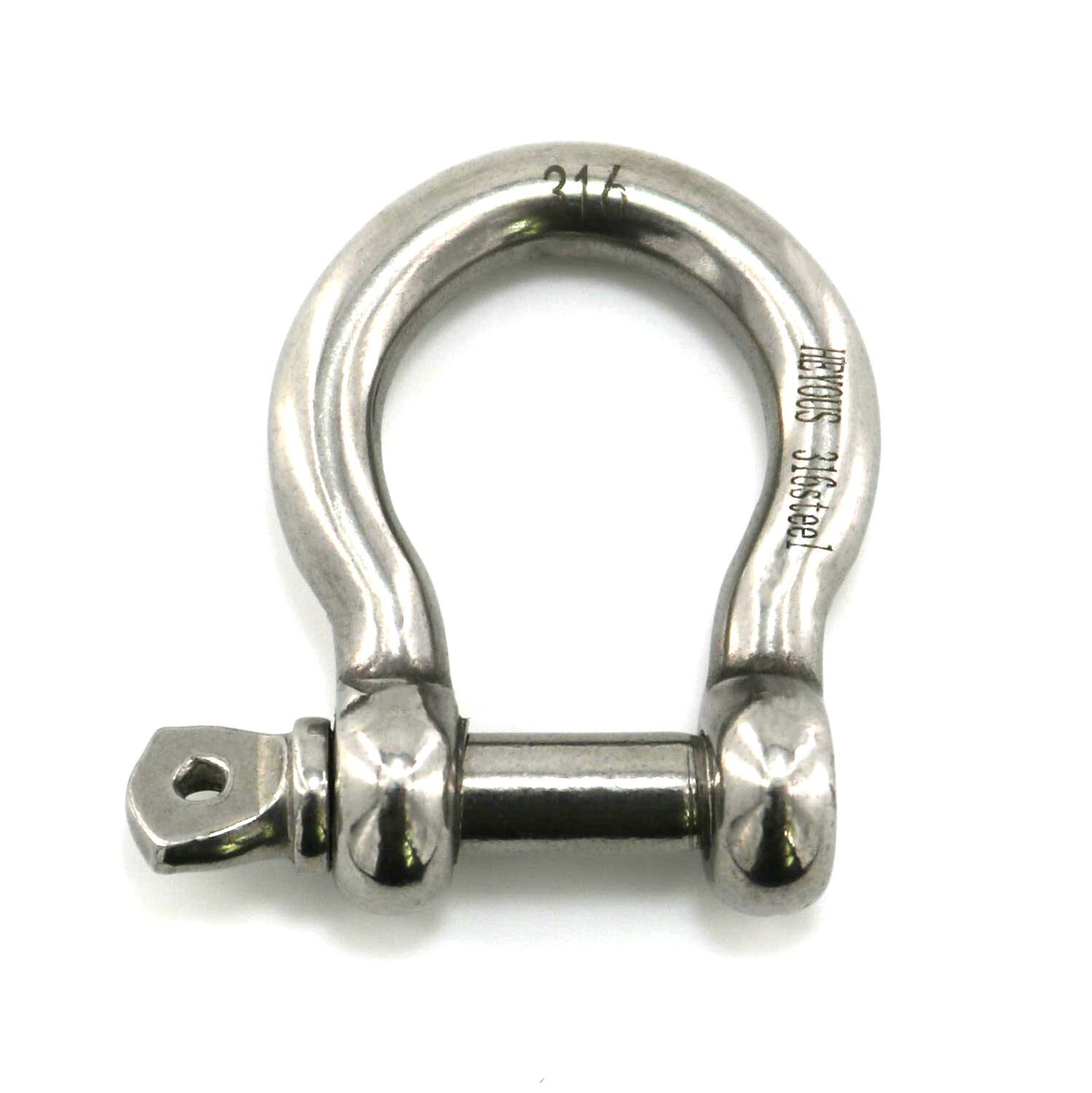6 Pack 1/4" Stainless Steel D-Ring Shackle Heavy Duty Screw Pin Anchor Shackle