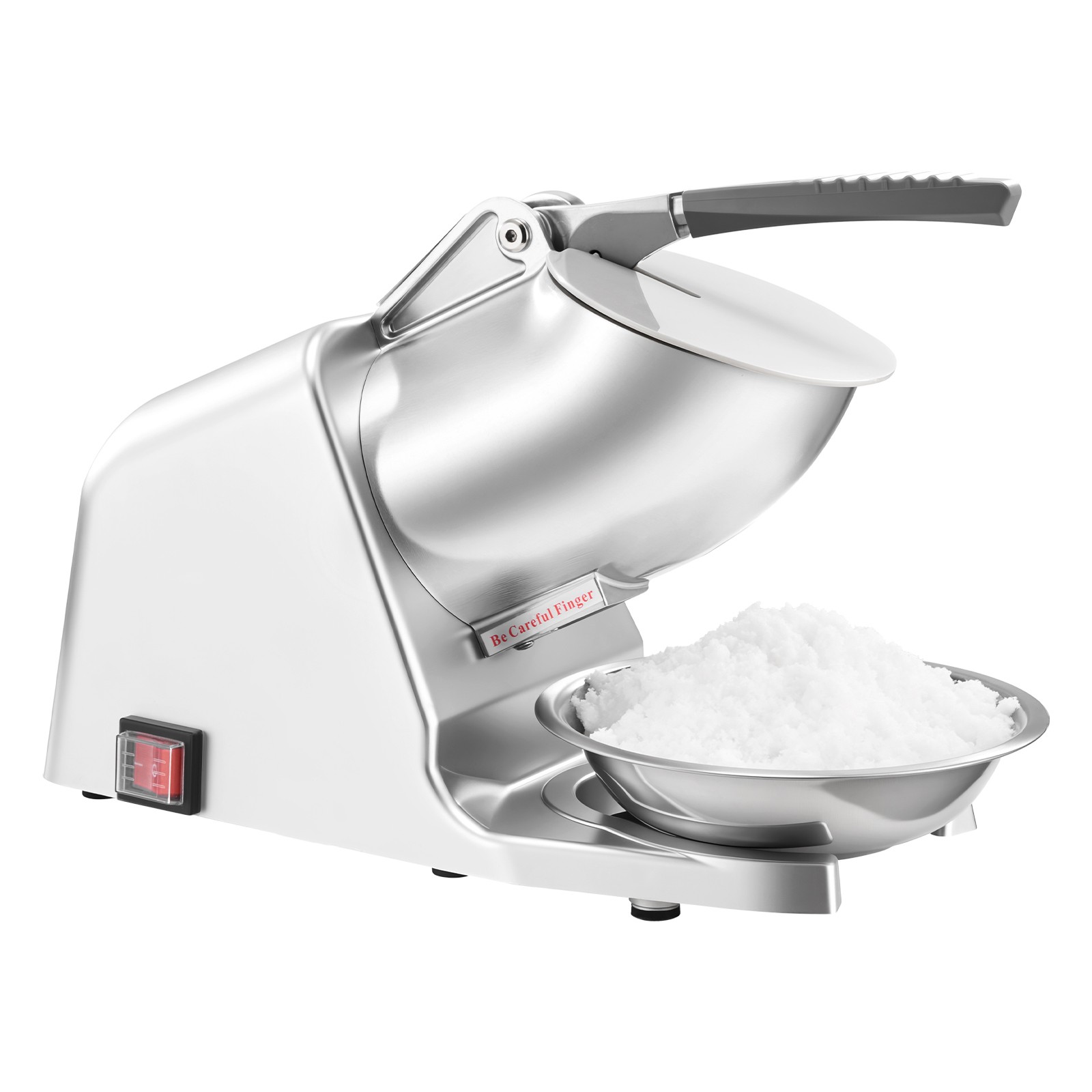Uimoso Electric Ice Crusher Machine, 286LBS/H, Shaved Ice Maker, Silver