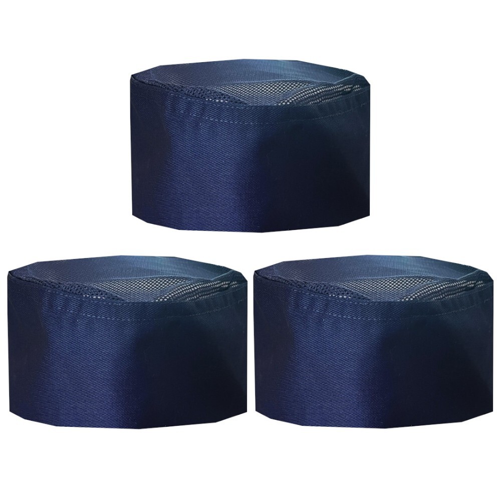 3 pack Unisex Adjustable Screen Top Chef Hats Beanie Caps Kitchen Cooking Hat