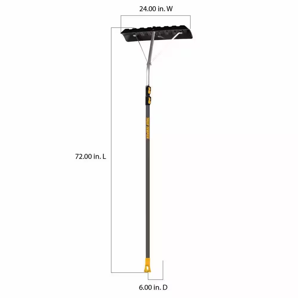 86 In. Aluminum Handle 17 Ft. Telescoping Roof Rake