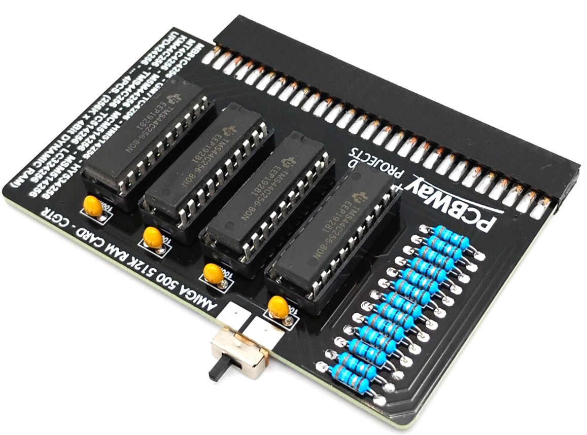 Commodore Amiga 500 Ram Expansion A501 Clone 512KB + Switch - Fast USA Seller