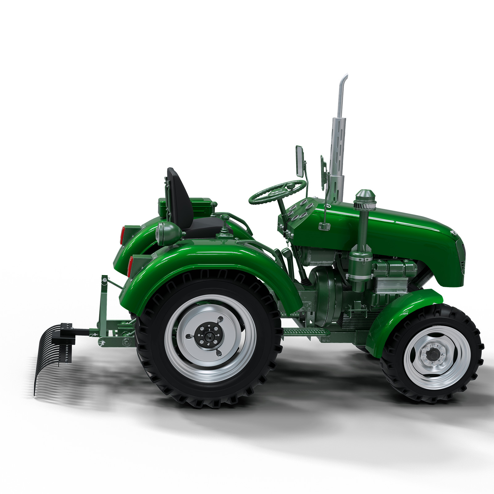 48" Landscape Rake Pine Straw Rake Rock Rake Fits 2" Receiver ATV/UTV Tractors