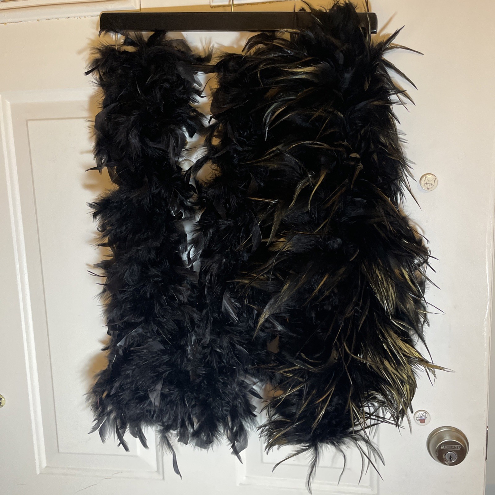 Lot of 2 Authentic Genuine Real Feather Boas Costume Accessory Runway Boa VTG