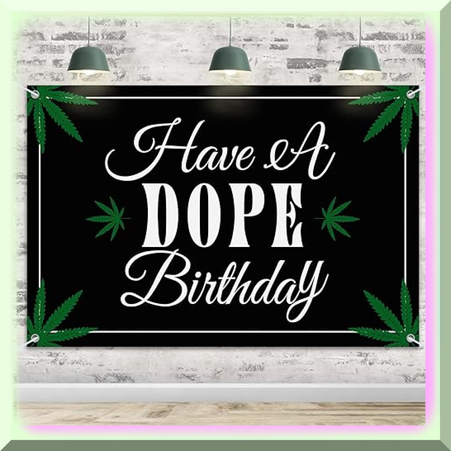 Black 6x4ft Birthday Party Backdrop