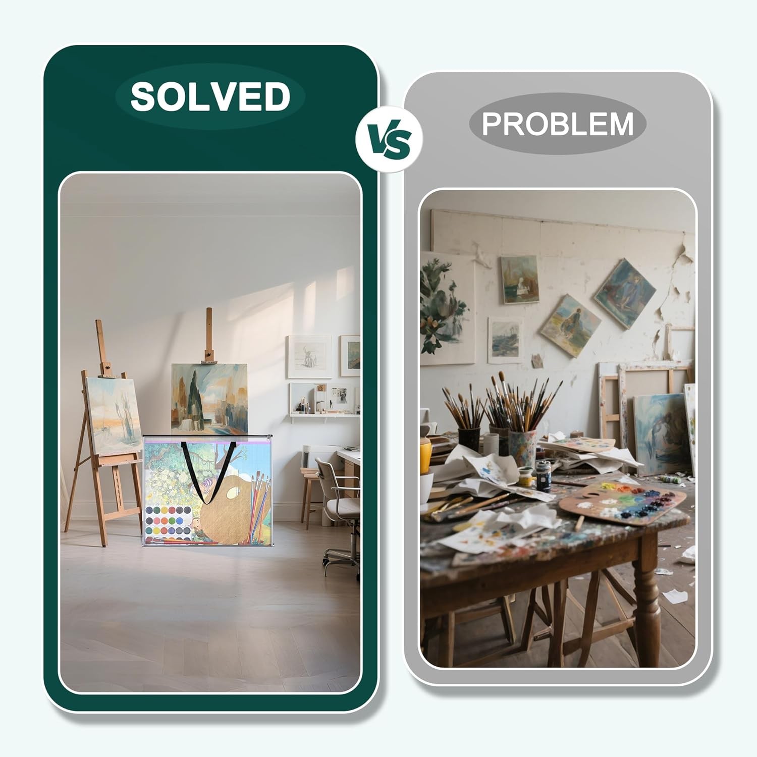 20x26 inch Art Portfolio Bags, Artwork Storage Case with Handle and Zipper, Mesh