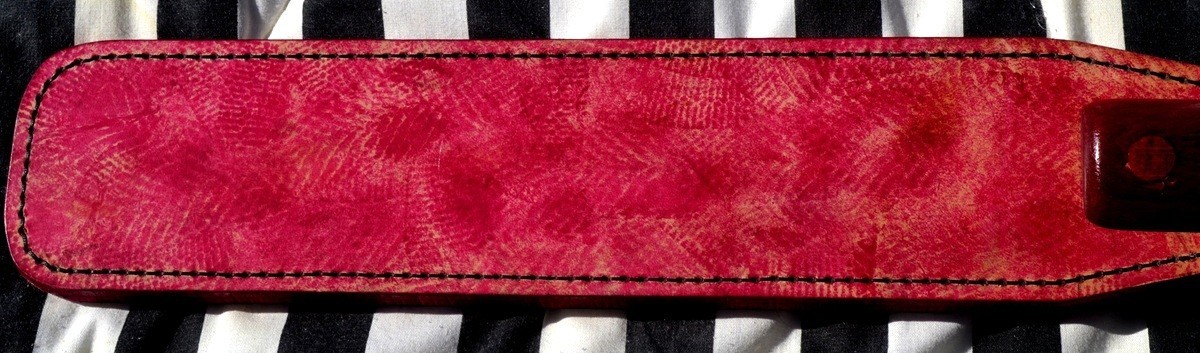 Custom-made Warder’s Prison Strap, Hardwood Handle, Sole Leather