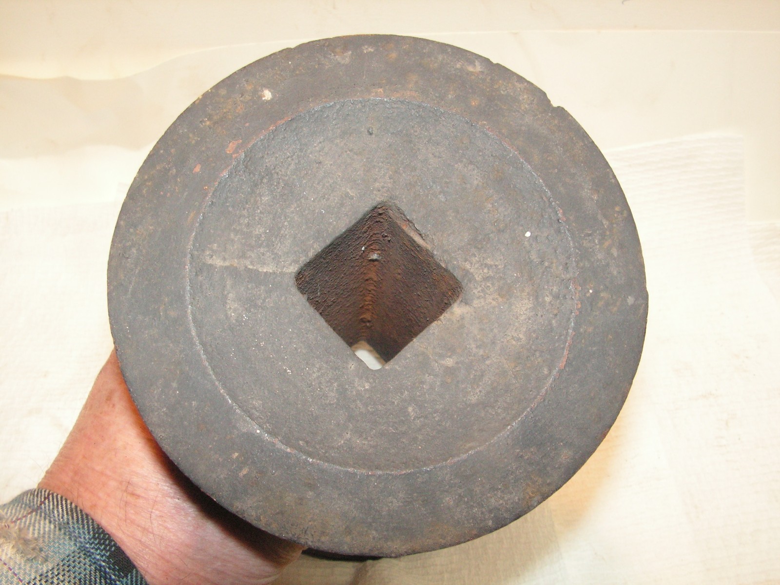 Antique Cast Iron SPOOL Large Boat Dock Tie Down Cleat Marine Decoration SQUARE