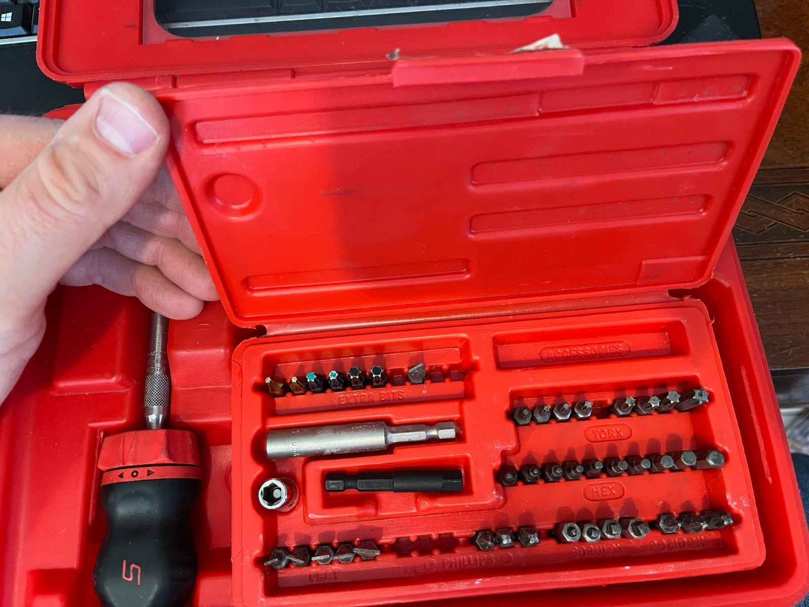 Snap-on Tools Ratcheting Soft Grip Screwdriver Set SGDMRC108 W/ Magnetic Bit Set