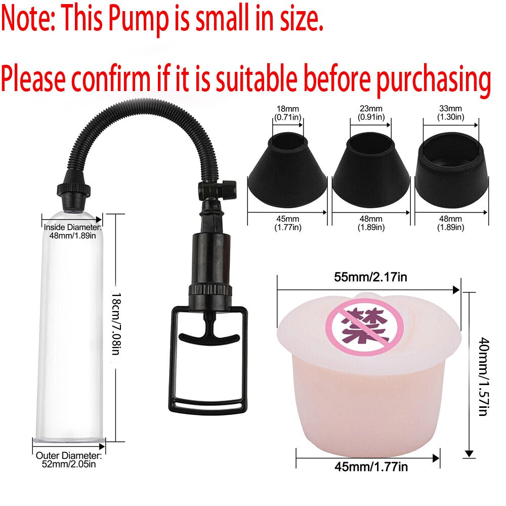 Vacuum Penis Pump for Male ED Enhancement Erectile Enlargement Penis Enlarger BG