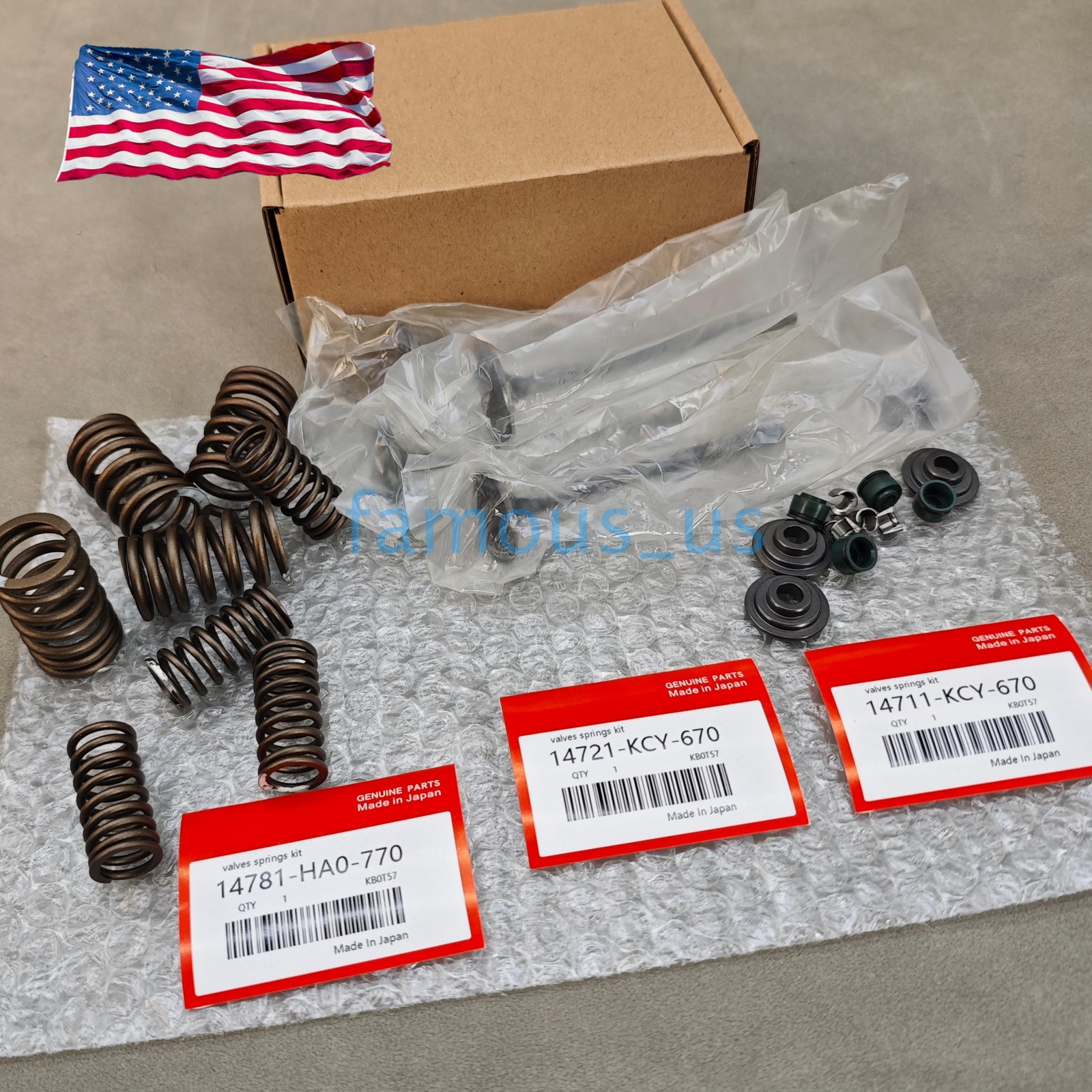 OEM! Head Intake & Exhaust Valves Seals Springs For Honda TRX400EX 400EX