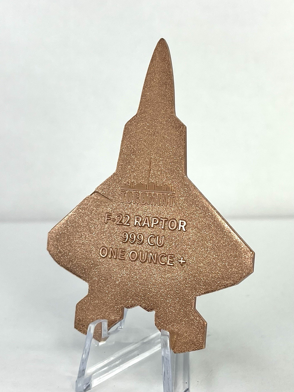 2025 F-22 Raptor Shaped 1 Oz Copper Round Bullion