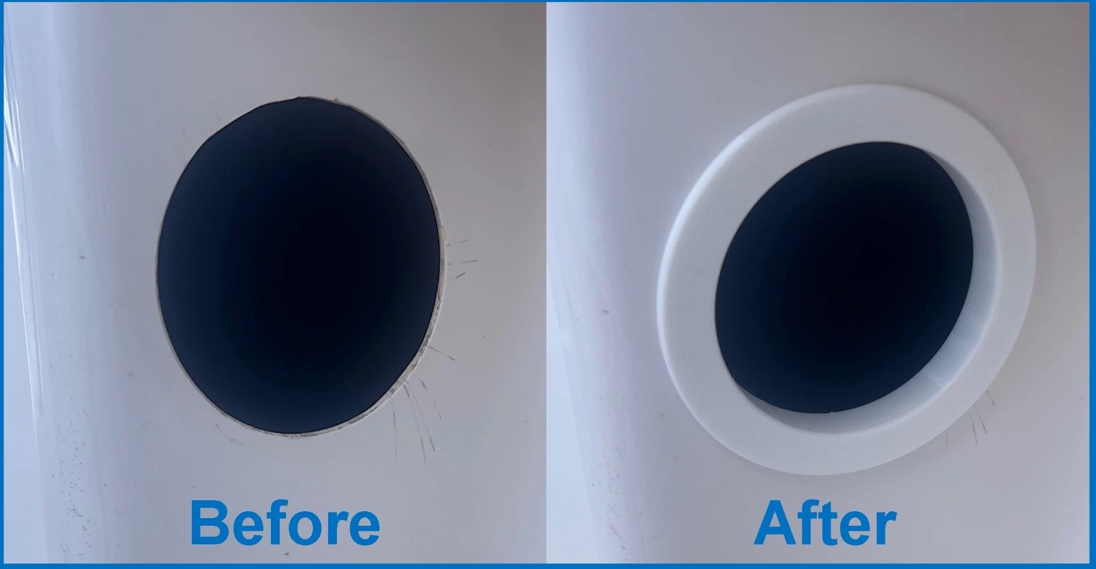 Boat Gunnel Rod Holder 2.5 Inch Trim Ring / Grommet