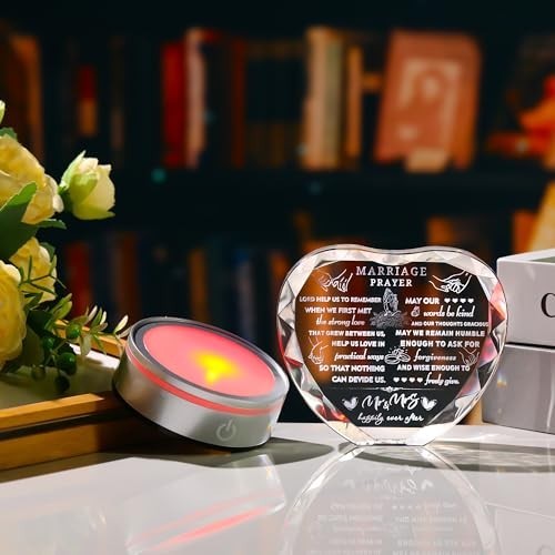 Unique Wedding Gifts for Couples 2025 - Crystal Keepsake for Anniversary & Engag