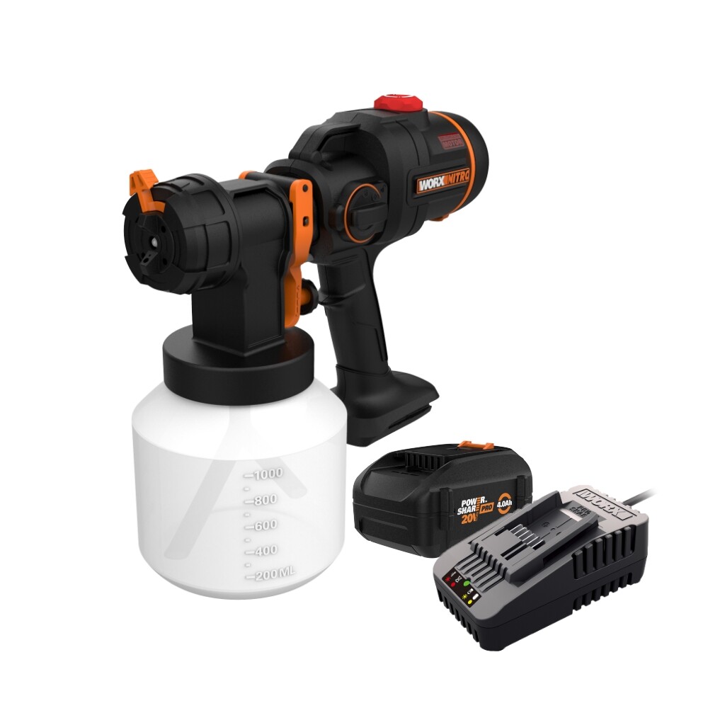WX020L WORX Nitro 20V Cordless Paint Sprayer with Brushless Motor