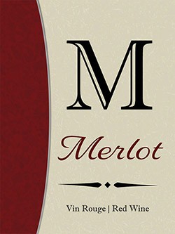LD Carlson Merlot Wine Labels 30 ct