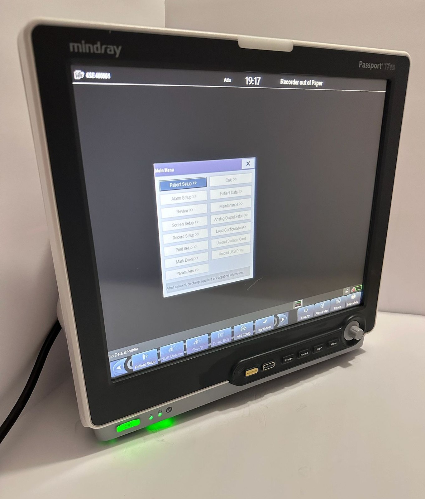 Mindray Passport 17m Monitor w/ power cable