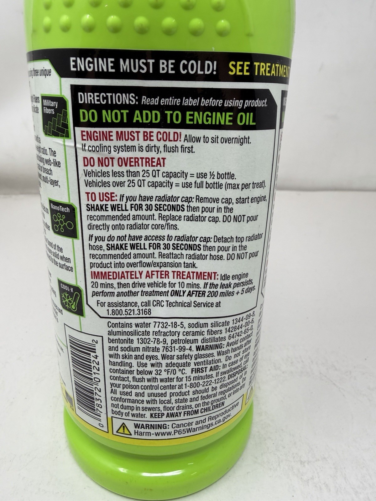 CRC FiberLock Head Gasket & Block Repair 32oz K&W