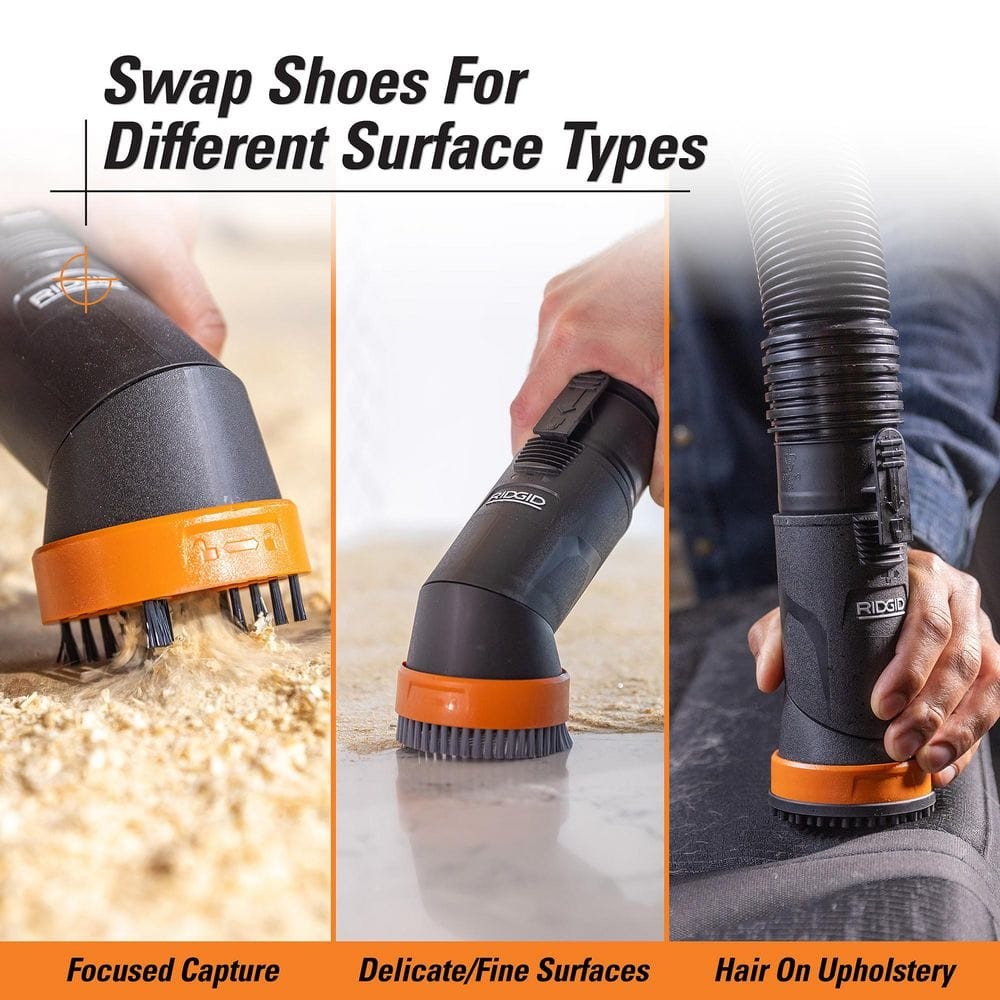 RIDGID 2-1/2 in. NXT Max Crevice Tool & Dusting Brush for Wet/Dry Vacs MAX2531