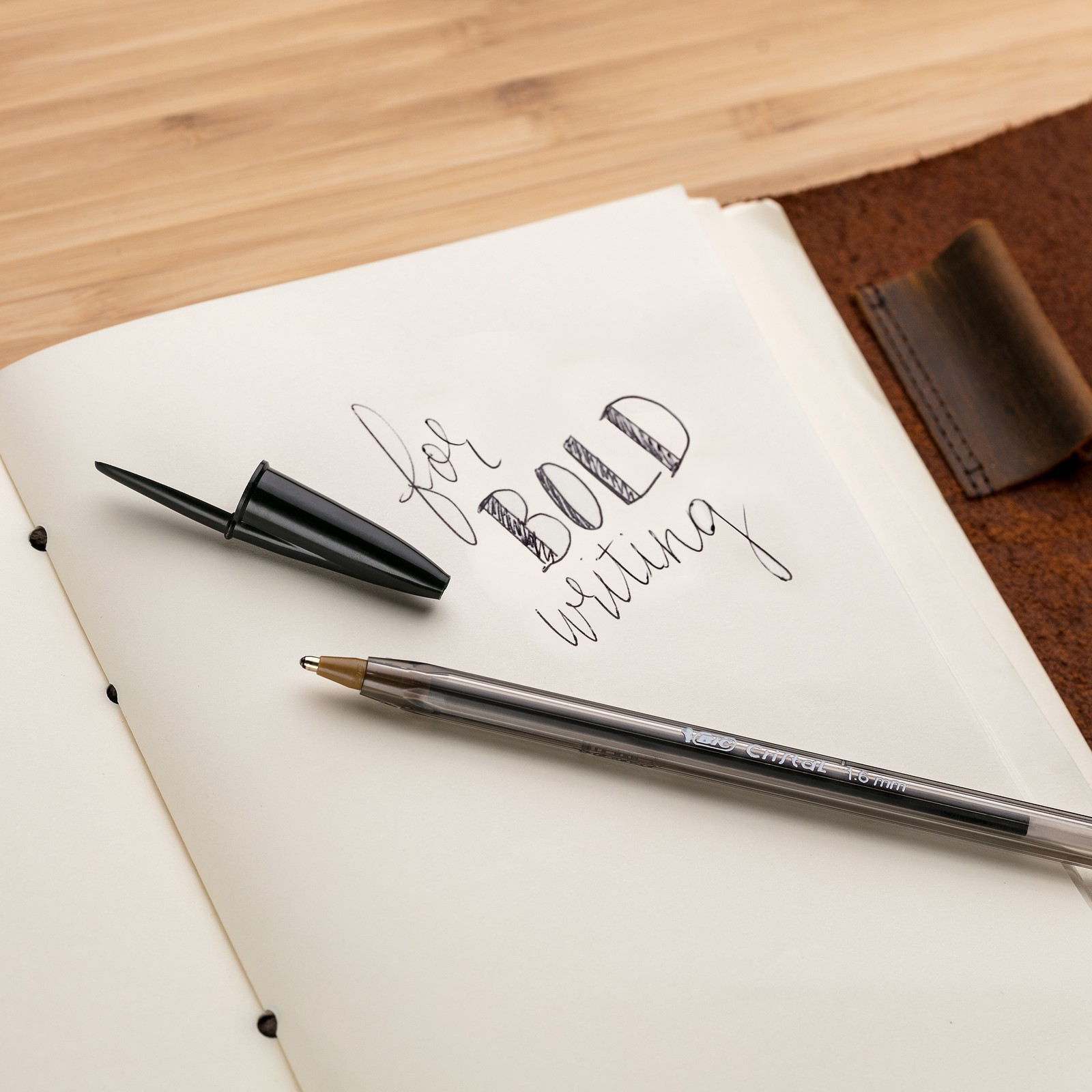 BIC Cristal Xtra Bold Ball Pen, 1.6mm, Black, 24 Pack