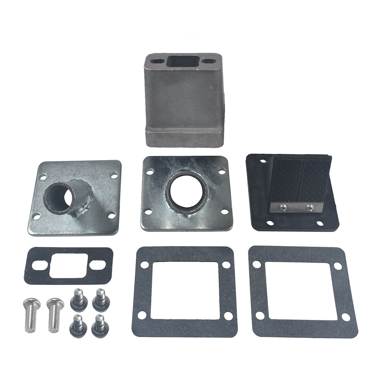 2 in1 Racing Reed Valve Kit 19 25mm inlet for 32-40mm Intake 80CC Motorized Bike