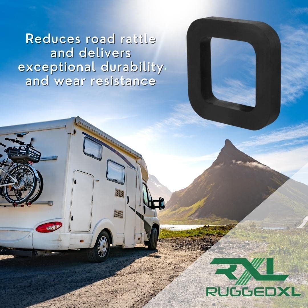 RuggedXL Hitch Receiver Rubber Silencer Pad, Black, 2.5" (3 Pack - 2.5")