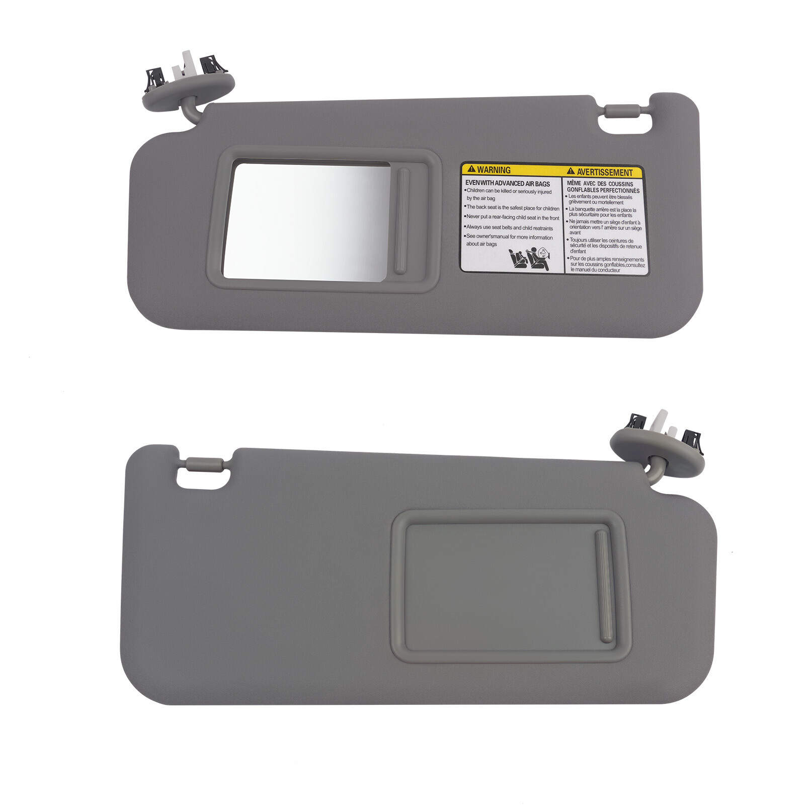 Gray Sun Visor Pair Left & Right Side For Toyota RAV4 2006-2012 74320-42501-B2