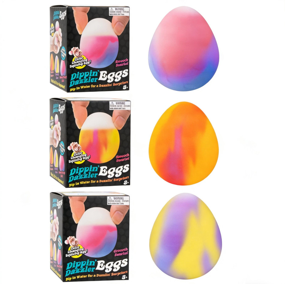 1pc NeeDoh Dippin' Dazzler Egg Squishy Toy Squeeze Color Changing Egg Fidget Toy