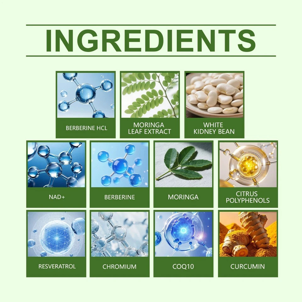 Moringa Berberine 10 in 1 Advanced Nano Microneedle Patch for Weight Loss.1x7pcs