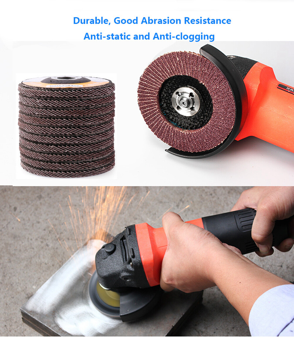 4.5" 4-1/2 Flap Disc 40 60 80 120 Grit Angle Grinder Sanding Grinding Wheels
