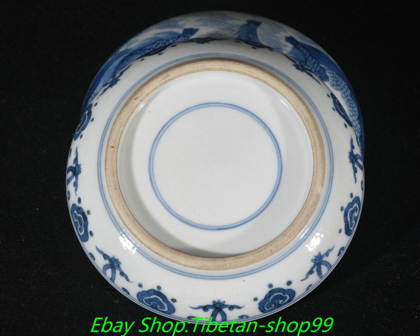 3.5''Qing Kangxi Marked Blue White Porcelain kylin Dragon unicorn Box Case