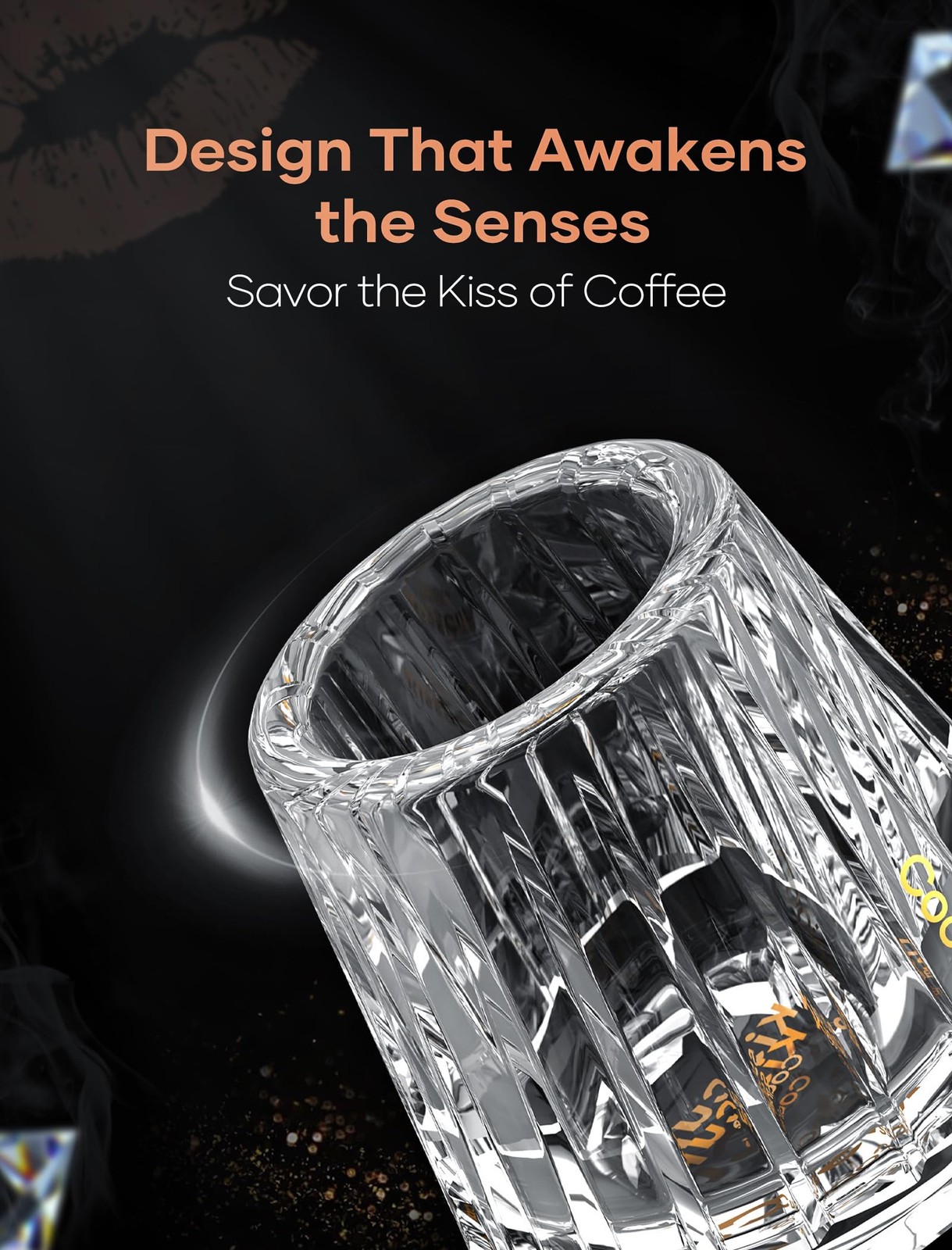 Cocinare Espresso Cups Set of 2, Crystal Clear Espresso Shot Glasses, Ideal S...