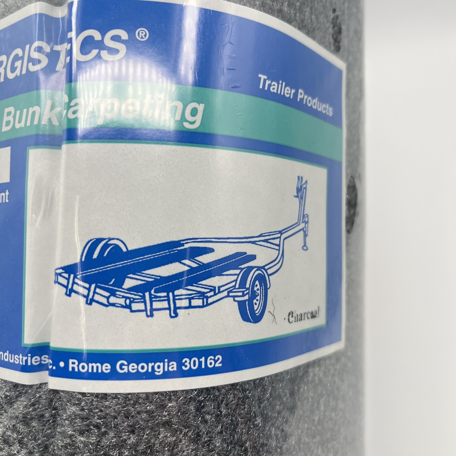 Syntec 12" x 12' Charcoal Trailer Bunk Carpeting for Boat Trailers - 16oz