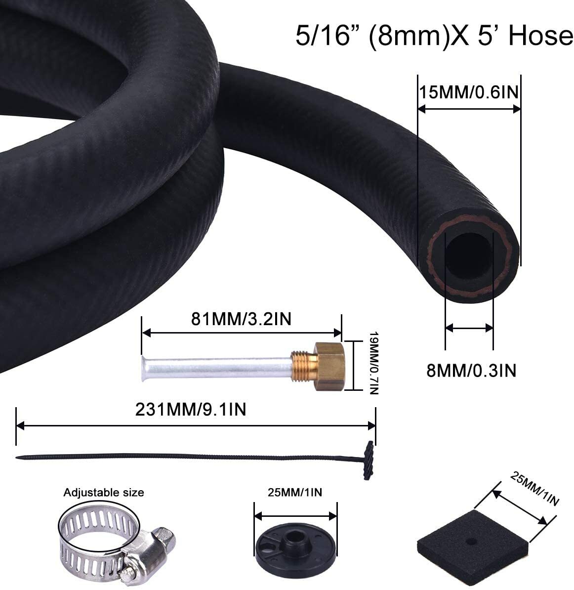 8 Rows Universal Aluminum Remote Transmission Oil Cooler Radiator Converter Kit