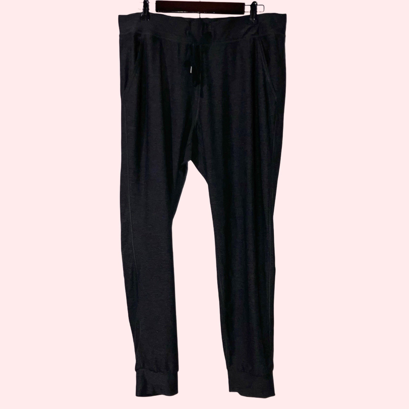 PINK Victoria's Secret Ultimate Yoga Pants Leggings Gray Drawstring Size Large