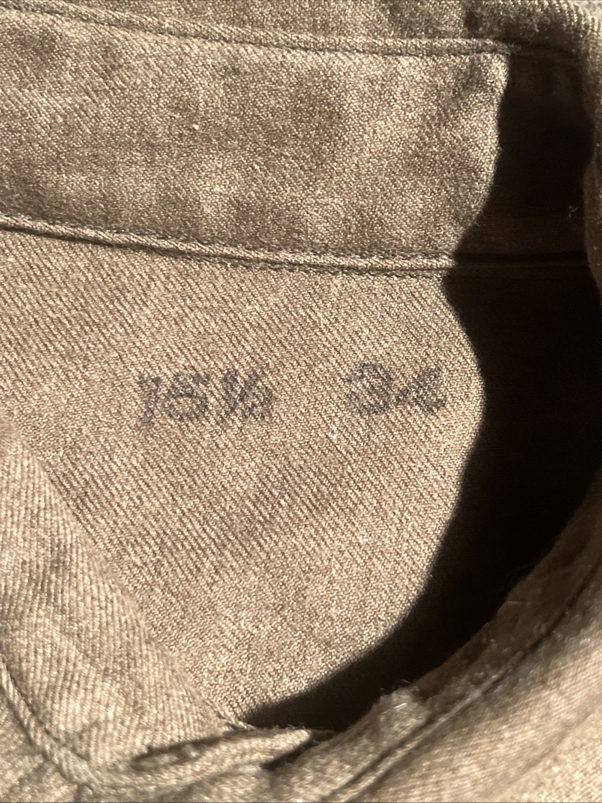 WW2 US Army 2nd Ranger Battalion Wool Enlisted Shirt OD 15 1/2 X 34 (FF251