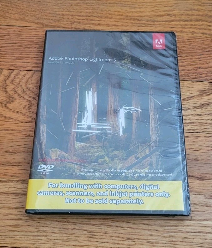 BRAND NEW - Adobe Photoshop Lightroom 5 Full Version DVD Windows & Mac Genuine