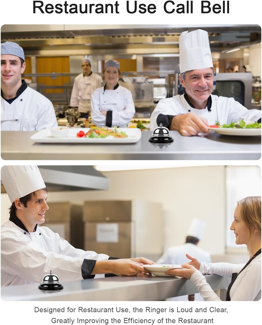 3.3 Inch Desk Bell Loud & Clear Call Service Bell for Hotels Schools Restaurants