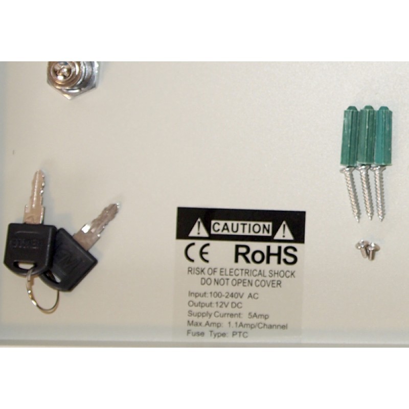 8 Channel Power Supply Distribution Box 12V DC 5Amp for CCTV Security Camera