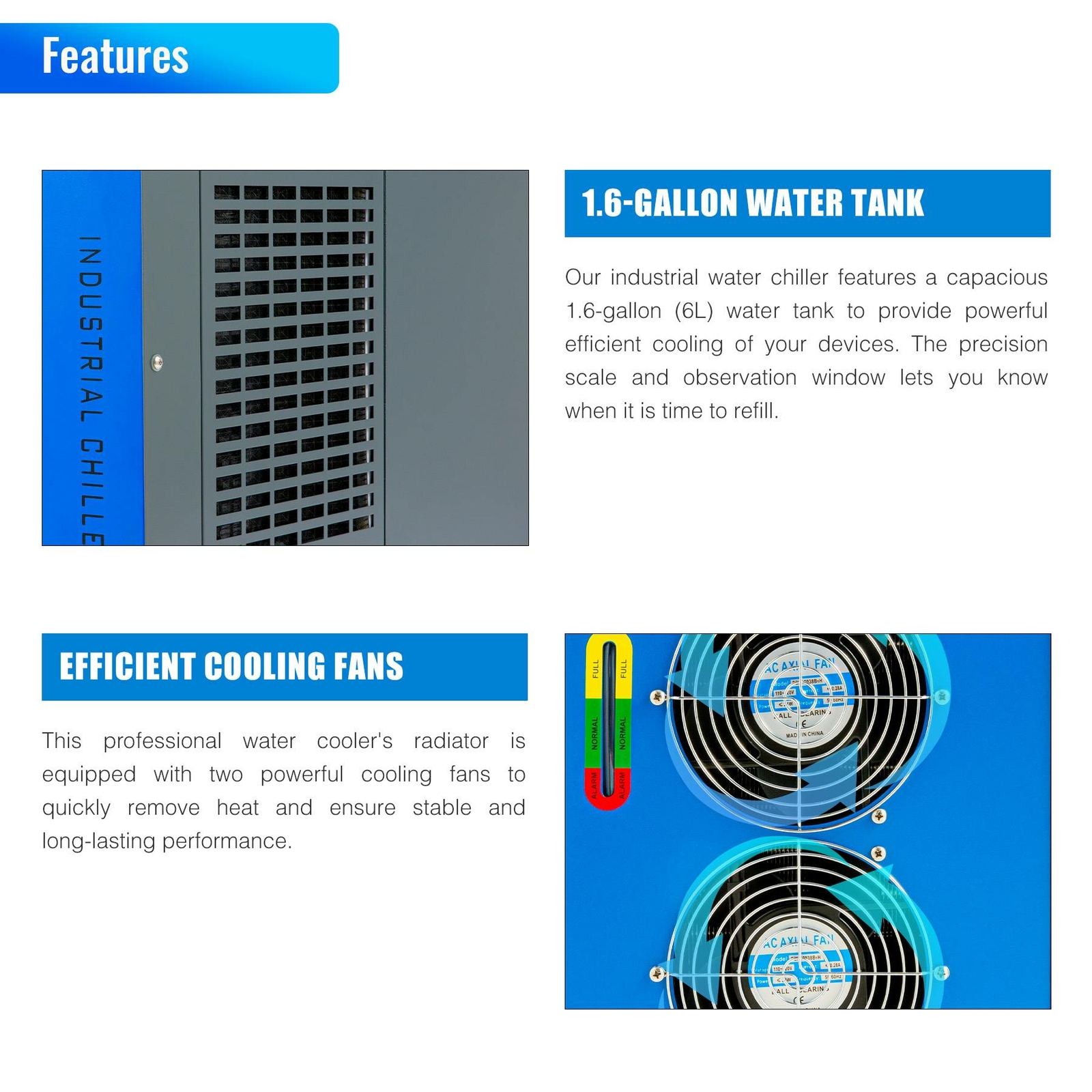 OMTech Industrial Water Chiller CW5200 for CNC CO2 Laser Engraver Cutter Marker