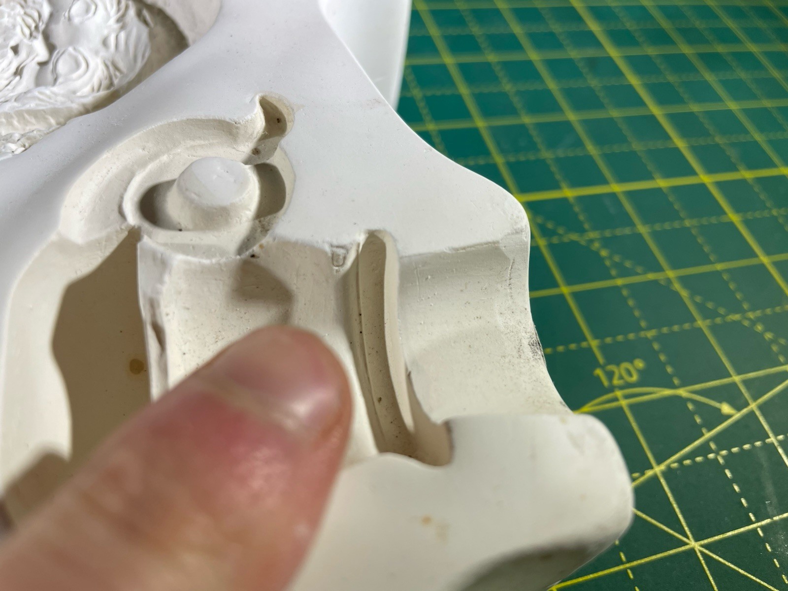 Nowell's NM-1752 Christmas Tree Santa Wreath Candle & Stand Ceramic Slip Mold