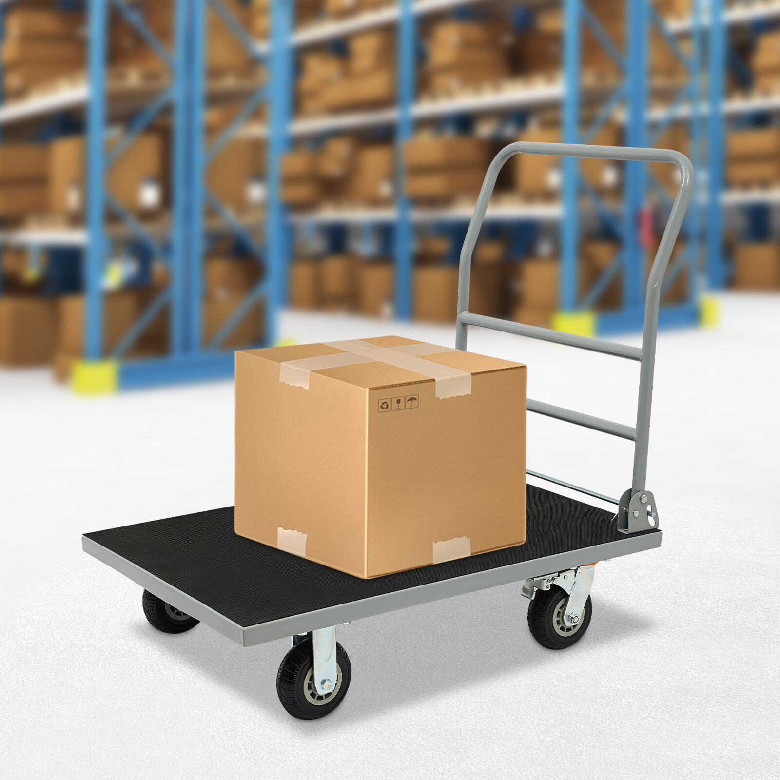 Platform Truck Cart Dolly Foldable Cart Heavy Duty Push Trolley 998kg/2200lbs