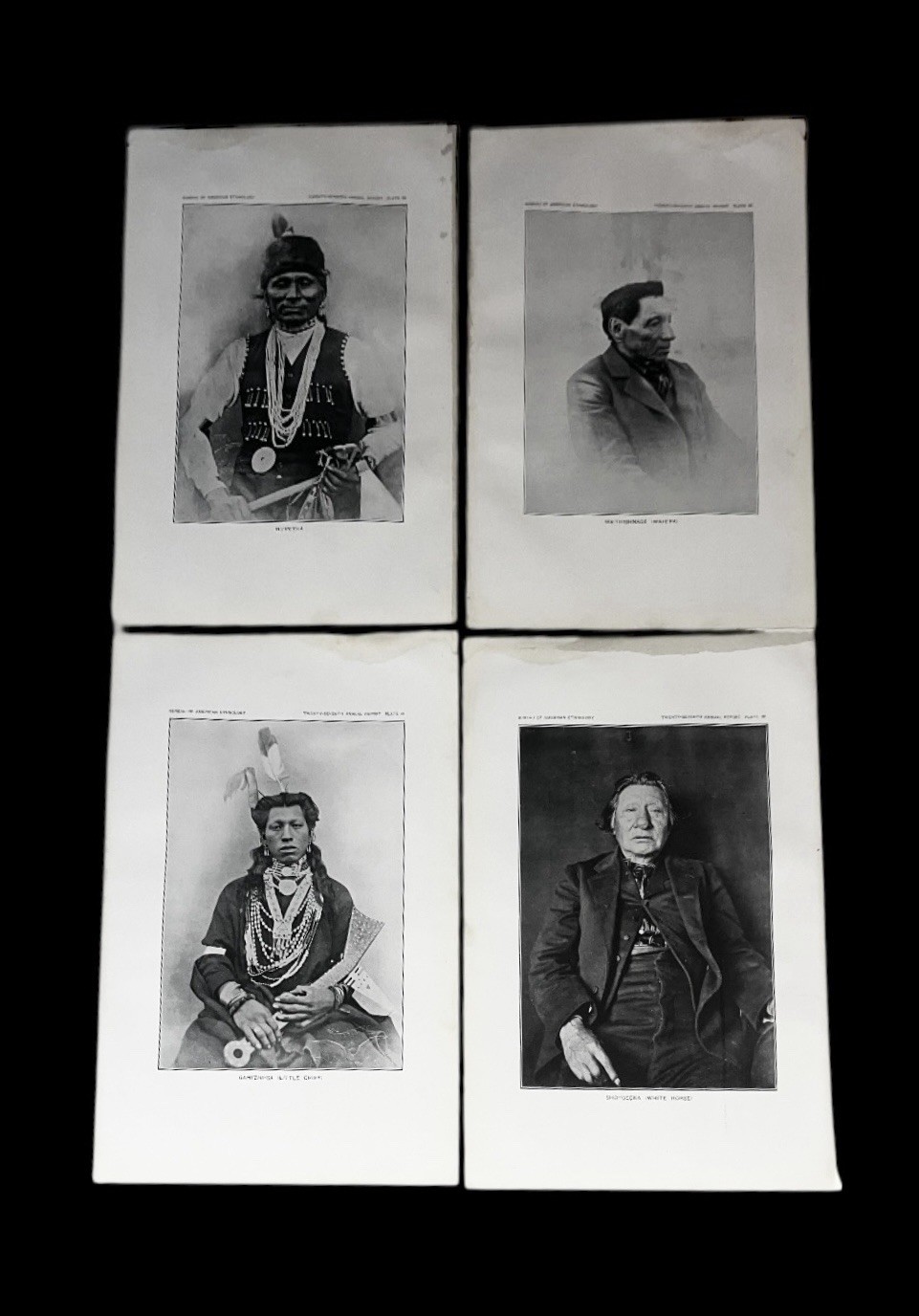 Lot of 25 Native American Indian 1905 Omaha Tribe Photograph Portraits 11.5x7.5